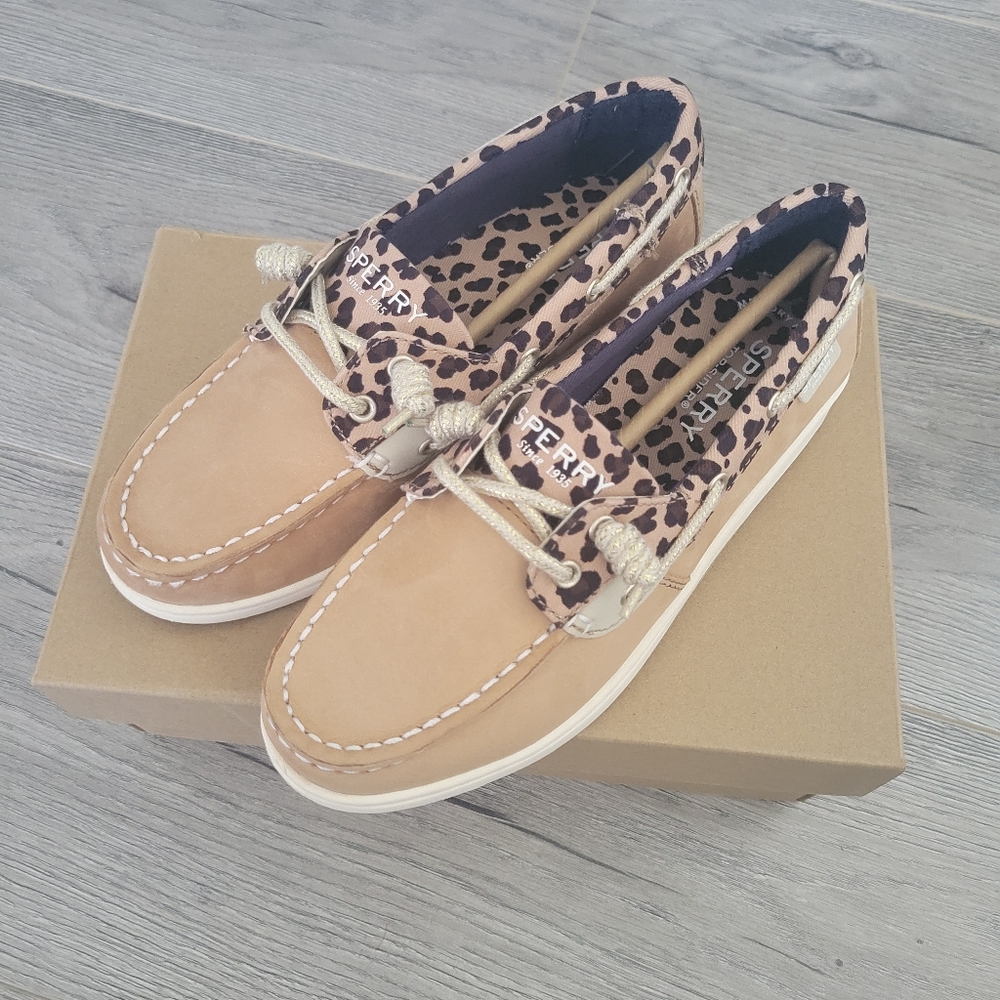 Sperry kids size 2 - Coastfish LO Leopard